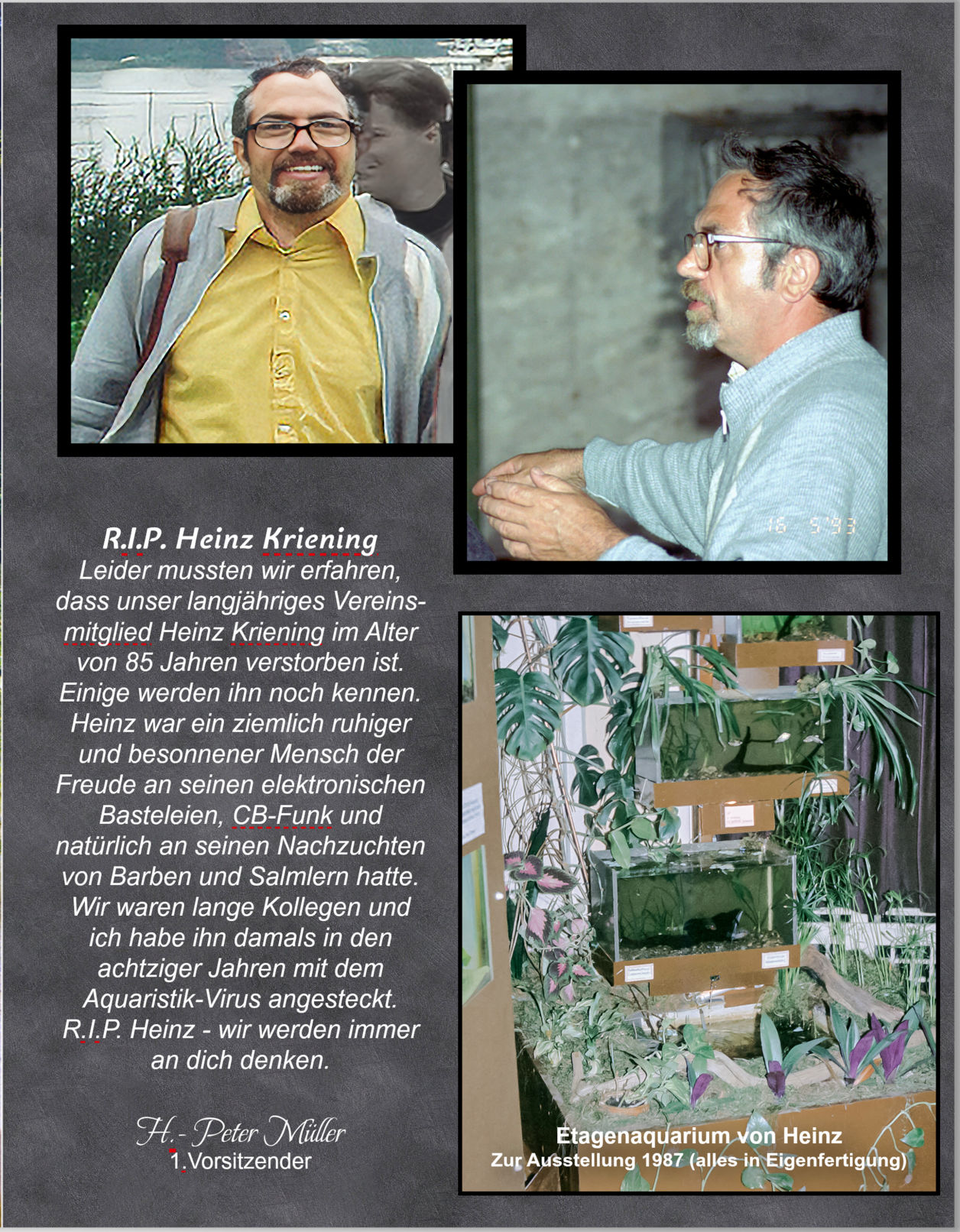 Nachruf Heinz Kriening